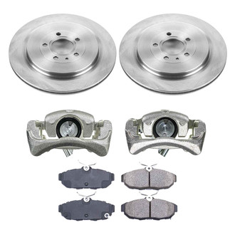 Callahan Brake Parts® - Plain Rear Brake Kit with Calipers