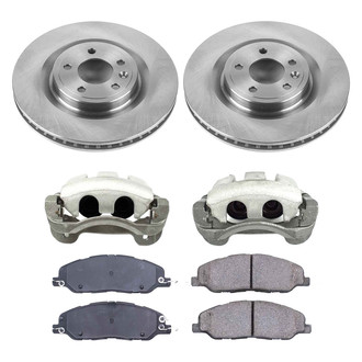 Callahan Brake Parts® - Plain Front Brake Kit with Calipers