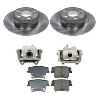Callahan Brake Parts® - Plain Rear Brake Kit with Calipers