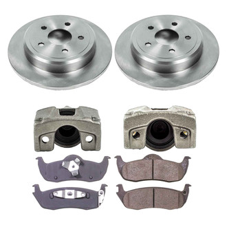 Callahan Brake Parts® - Plain Rear Brake Kit with Calipers