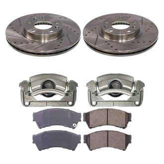 Callahan Brake Parts® - Drilled and Slotted Front Brake Kit with Calipers