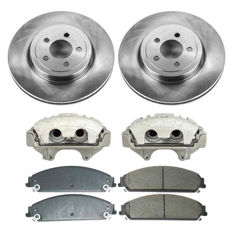 Callahan Brake Parts® - Plain Front Brake Kit with Calipers