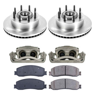 Callahan Brake Parts® - Plain Front Brake Kit with Calipers