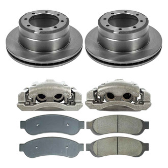 Callahan Brake Parts® - Plain Rear Brake Kit with Calipers