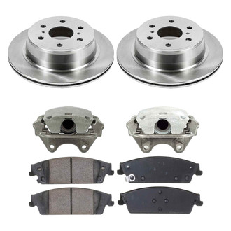 Callahan Brake Parts® - Plain Rear Brake Kit with Calipers