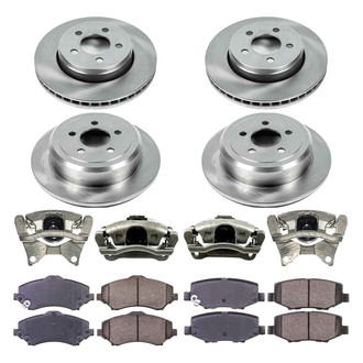 Callahan Brake Parts® - Plain Brake Kit with Calipers