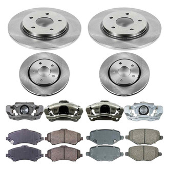 Callahan Brake Parts® - Plain Brake Kit with Calipers