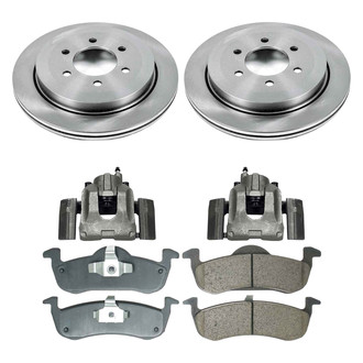 Callahan Brake Parts® - Plain Rear Brake Kit with Calipers