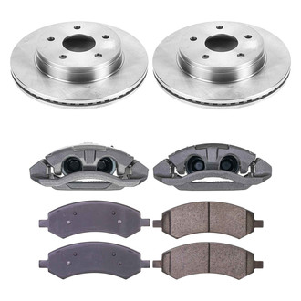 Callahan Brake Parts® - Plain Front Brake Kit with Calipers
