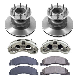 Callahan Brake Parts® - Plain Front Brake Kit with Calipers
