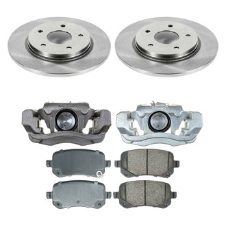 Callahan Brake Parts® - Plain Rear Brake Kit with Calipers