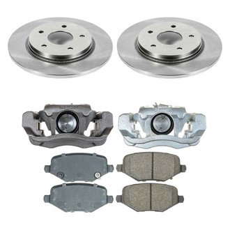 Callahan Brake Parts® - Plain Rear Brake Kit with Calipers