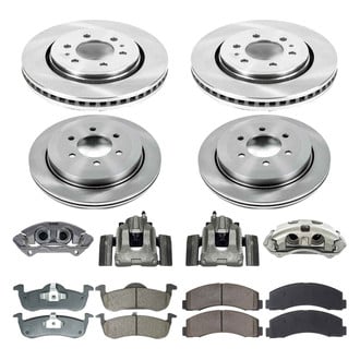 Callahan Brake Parts® - Plain Front and Rear Brake Kit with Calipers