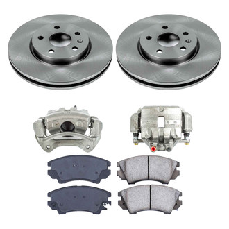 Callahan Brake Parts® - Plain Front Brake Kit with Calipers