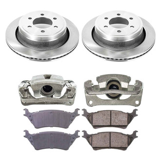 Callahan Brake Parts® - Plain Rear Brake Kit with Calipers