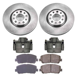 Callahan Brake Parts® - Plain Front Brake Kit with Calipers