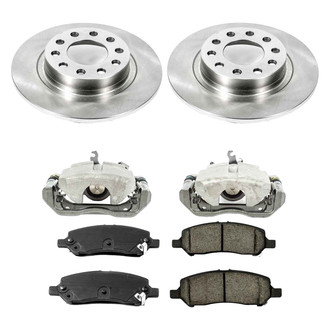 Callahan Brake Parts® - Plain Rear Brake Kit with Calipers
