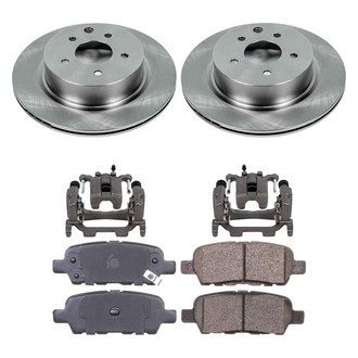 Callahan Brake Parts® - Plain Rear Brake Kit with Calipers