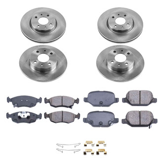 Callahan Brake Parts® - Plain Front and Rear Brake Kit