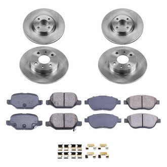 Callahan Brake Parts® - Plain Front and Rear Brake Kit