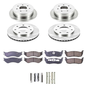 Callahan Brake Parts® - Plain Front and Rear Brake Kit