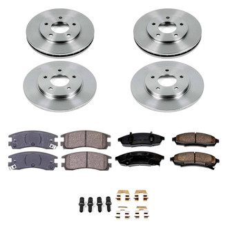 Callahan Brake Parts® - Plain Front and Rear Brake Kit