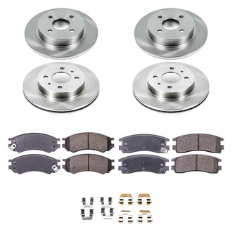 Callahan Brake Parts® - Plain Front and Rear Brake Kit