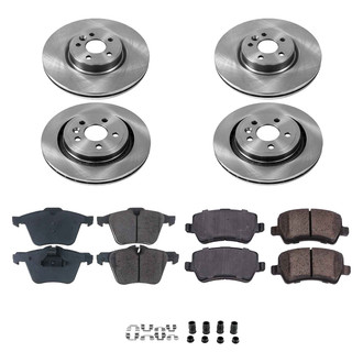 Callahan Brake Parts® - Plain Front and Rear Brake Kit