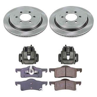 Callahan Brake Parts® - Plain Rear Brake Kit with Calipers