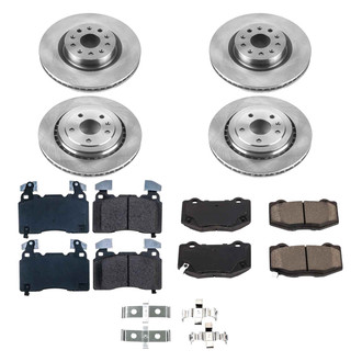 Callahan Brake Parts® - Plain Front and Rear Brake Kit
