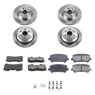 Callahan Brake Parts® - Plain Front and Rear Brake Kit