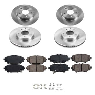 Callahan Brake Parts® - Plain Front and Rear Brake Kit