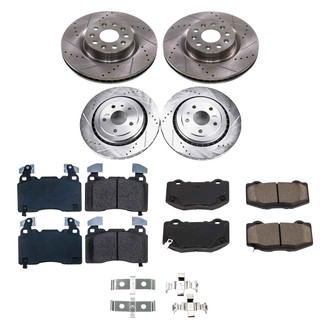Callahan Brake Parts® - Drilled and Slotted Front and Rear Brake Kit