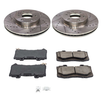 Callahan Brake Parts® - Drilled and Slotted Front Brake Kit