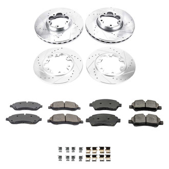Callahan Brake Parts® - Drilled and Slotted Front and Rear Brake Kit