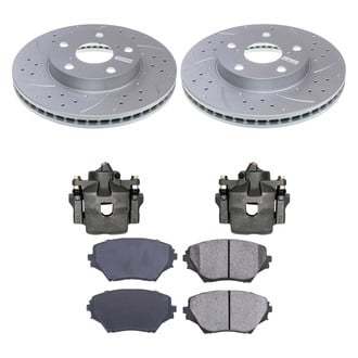 Callahan Brake Parts® K028954 - Drilled and Slotted Front Brake Kit with Calipers
