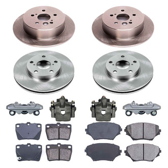 Callahan Brake Parts® - Plain Brake Kit with Calipers