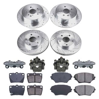 Callahan Brake Parts® - Drilled and Slotted Brake Kit with Calipers