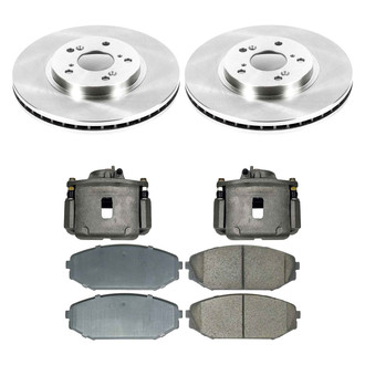 Callahan Brake Parts® - Plain Front Brake Kit with Calipers