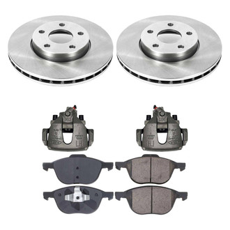 Callahan Brake Parts® - Plain Front Brake Kit with Calipers