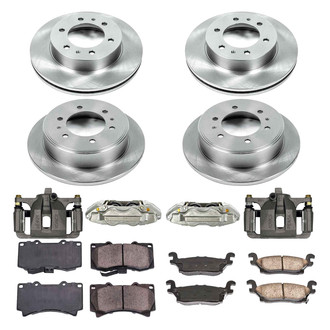 Callahan Brake Parts® - Plain Brake Kit with Calipers