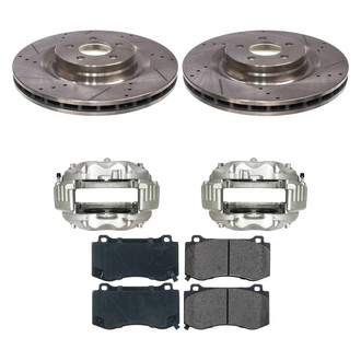 Callahan Brake Parts® - Drilled & Slotted Brake Kit with Calipers