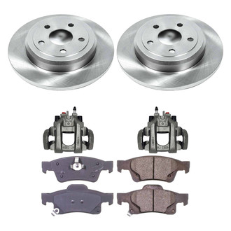 Callahan Brake Parts® - Plain Rear Brake Kit with Calipers