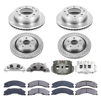 Callahan Brake Parts® - Plain Brake Kit with Calipers