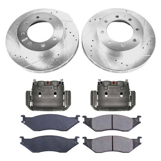 Callahan Brake Parts® - Drilled and Slotted Front Brake Kit with Calipers