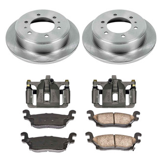 Callahan Brake Parts® - Plain Rear Brake Kit with Calipers