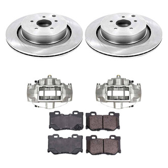 Callahan Brake Parts® - Plain Rear Brake Kit with Calipers