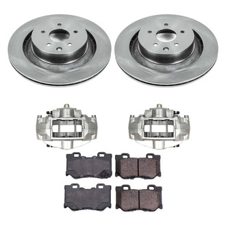 Callahan Brake Parts® - Plain Rear Brake Kit with Calipers