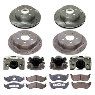 Callahan Brake Parts® - Drilled and Slotted Brake Kit with Calipers