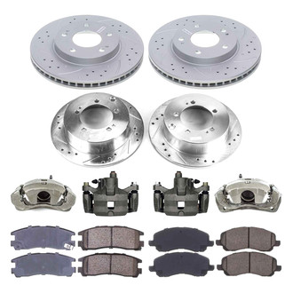 Callahan Brake Parts® - Drilled & Slotted Brake Kit with Calipers